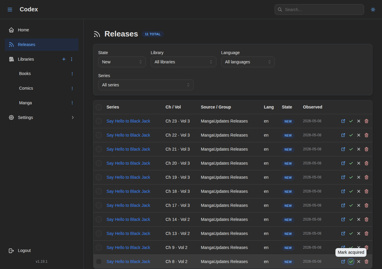 Releases Inbox - New