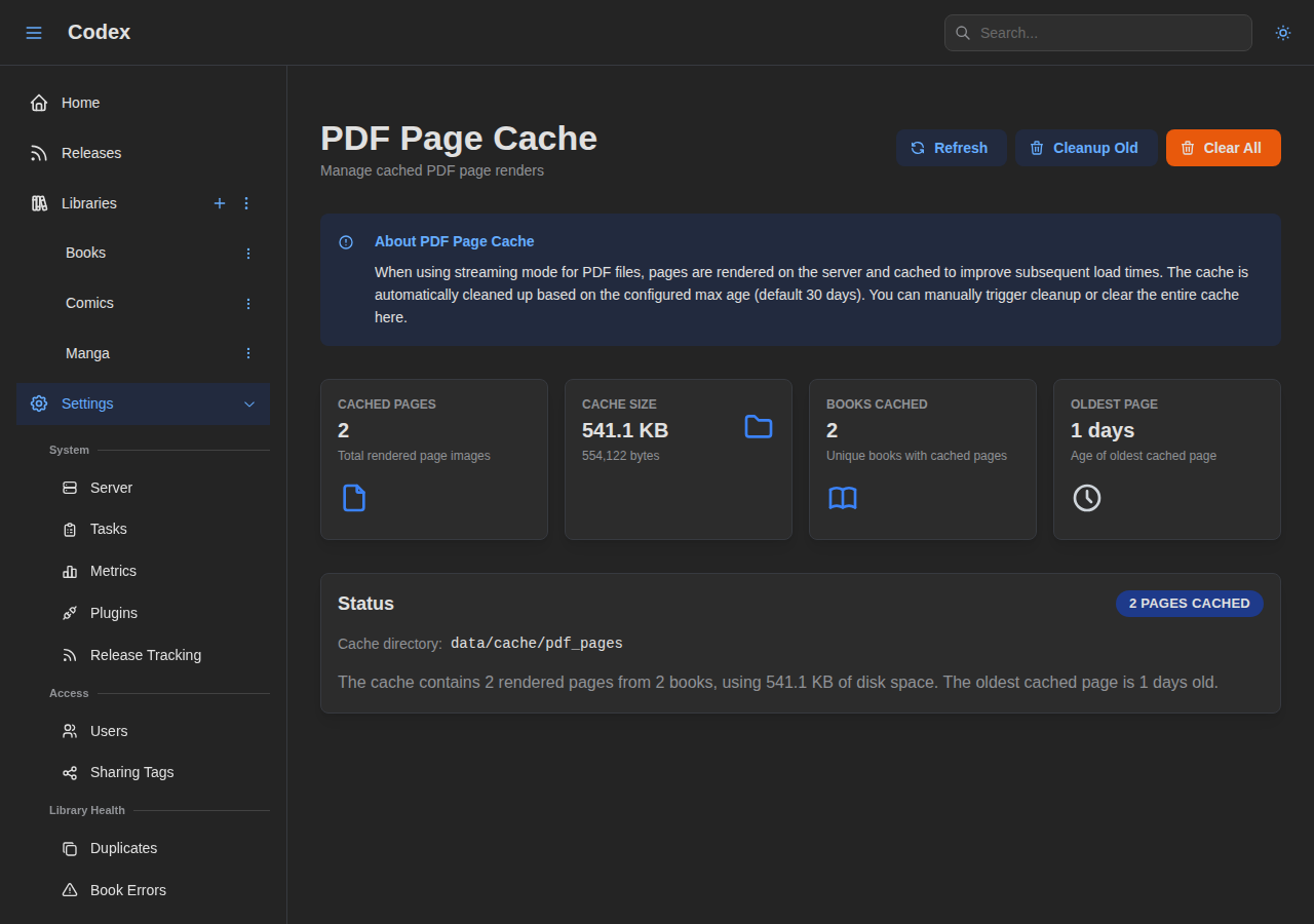PDF Cache